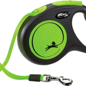 Top-Preis Flexi New Neon Gurt M 5 Meter neongrün Roll-Leine für Hunde